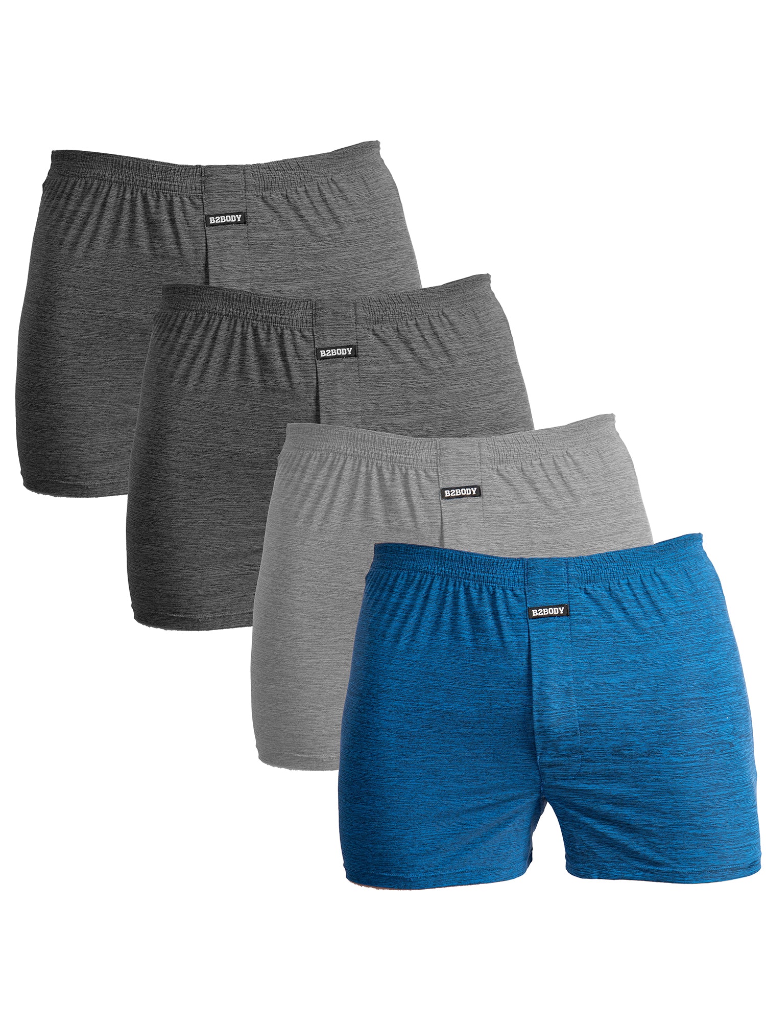 B2BODY Breathable Boxers with Soft Comfort Waistband for Men Small