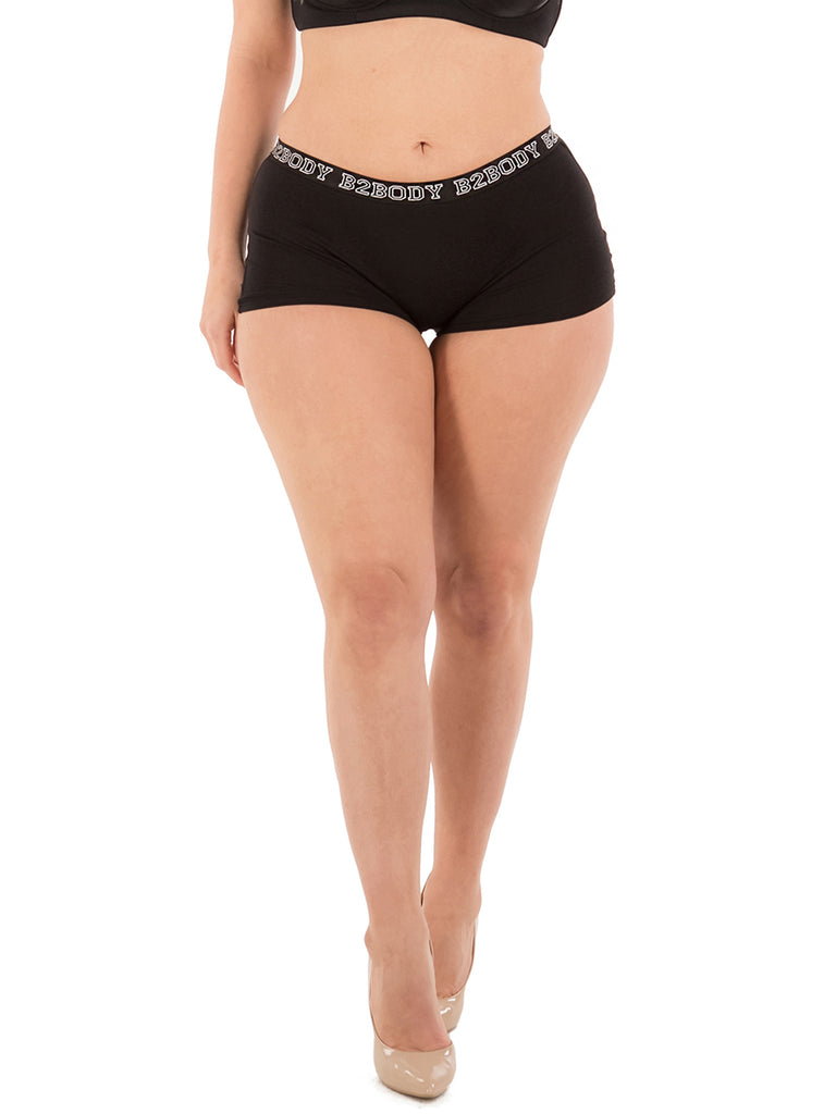 B2BODY Underwear Women Organic Cotton Boyshort Brief Panties S-4XL Size (3  Pack)
