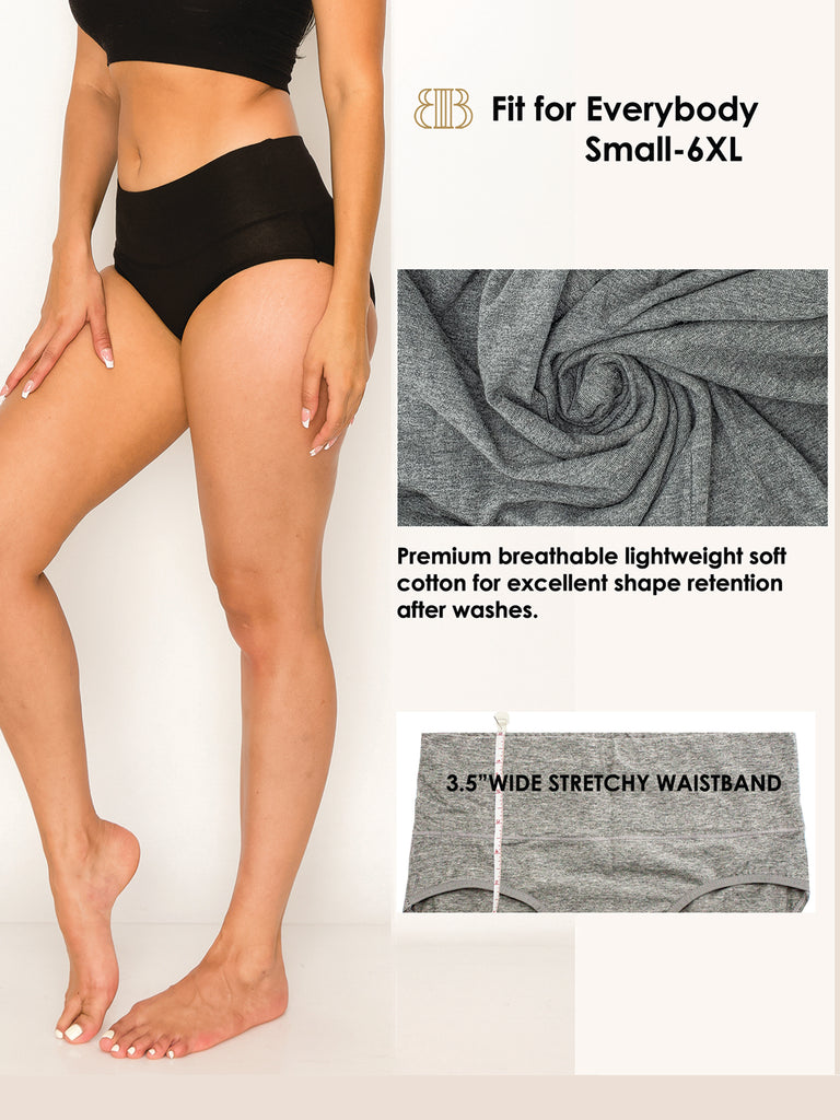 M/L/XL Nylon Panties Breathable Soft Stretchy Underwear High Rise