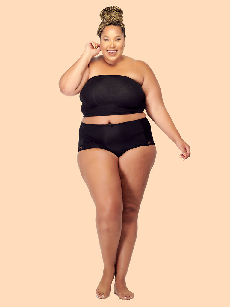 Fit for plus Size Underwear Size 11 Briefs Waisted Plus Size Ladies Brief  For Women Days of The Underwear (Black, M) at  Women's Clothing store