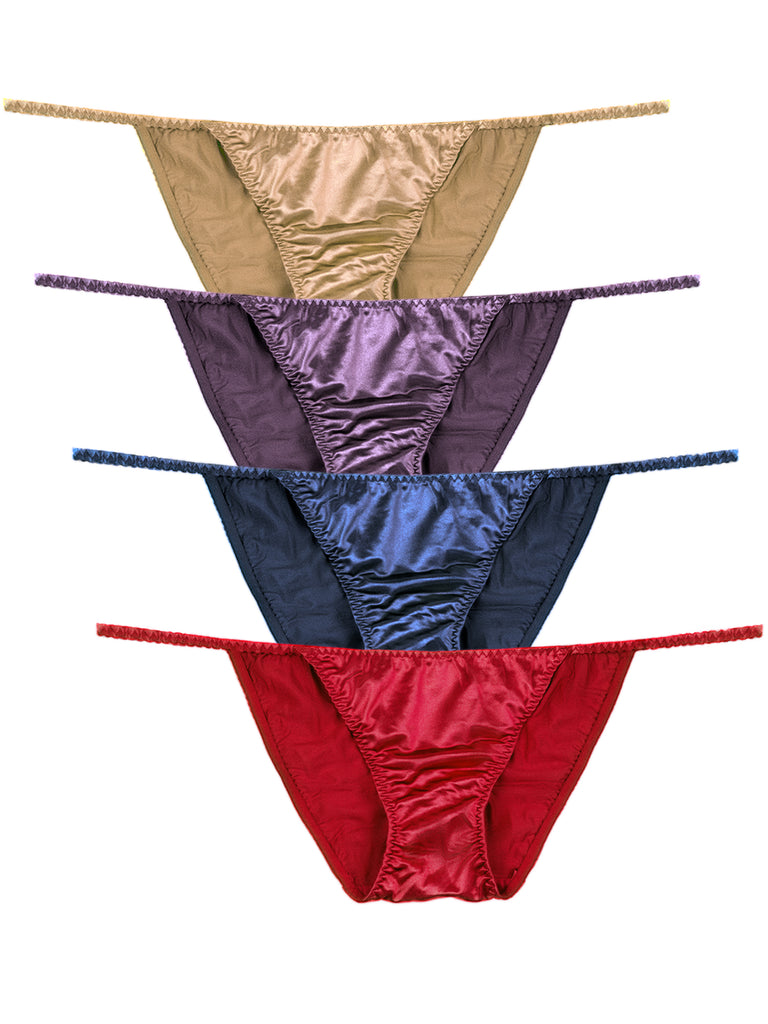 Women Briefs Lace Panties Sexy Lingerie Soft Satin Silky Underwear