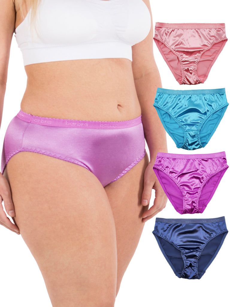 B2BODY Women's Panties Sexy Satin Thong Underwear Small to Plus Size  Multi-Pack 
