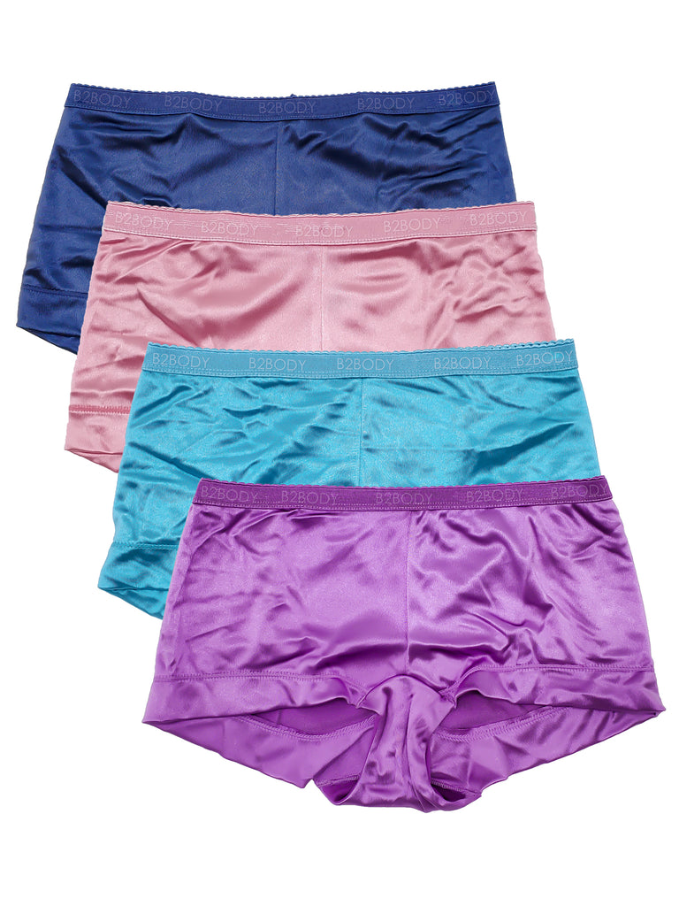 Women's Premium Cotton Low Rise Boy Shorts Panties Multipack of 5