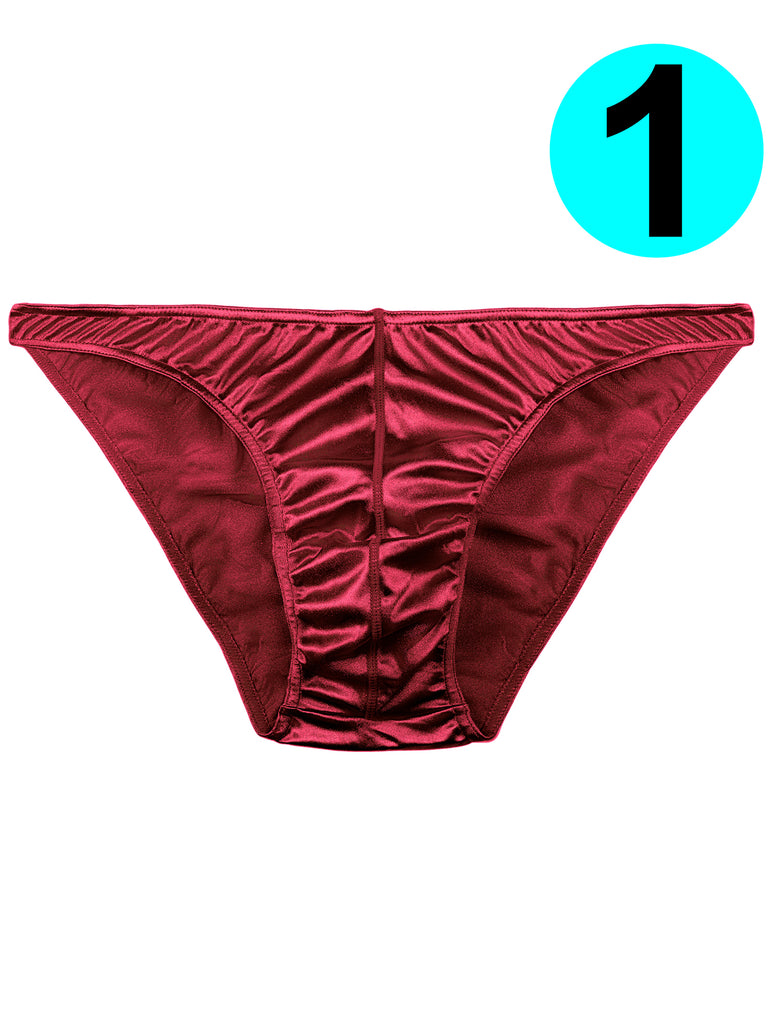 Satin Briefs Knickers Panties Women's Brief Men's Underwear Pack 5