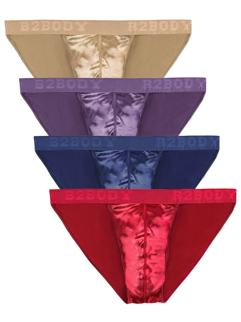 TIMIFIS Underwear Women Women's Sexy Satin Panties Mid Waist Wavy