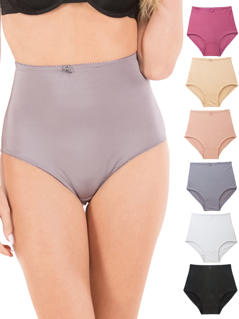 Women Underwear Mid-Rise Waist Cotton Briefs Ladies Panties Tummy Control  Panty Full Coverage 9 Pack