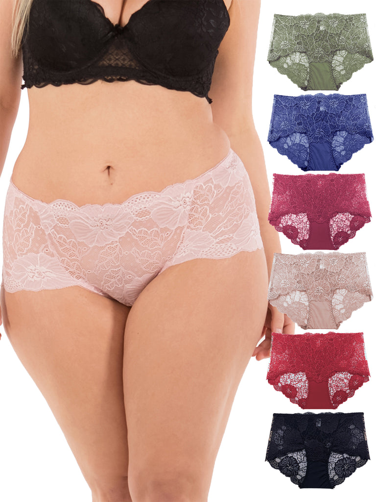 Briefs Underwear Lace M~3XL Nylon+Spandex Panties Plus Sexy Skin Friendly 