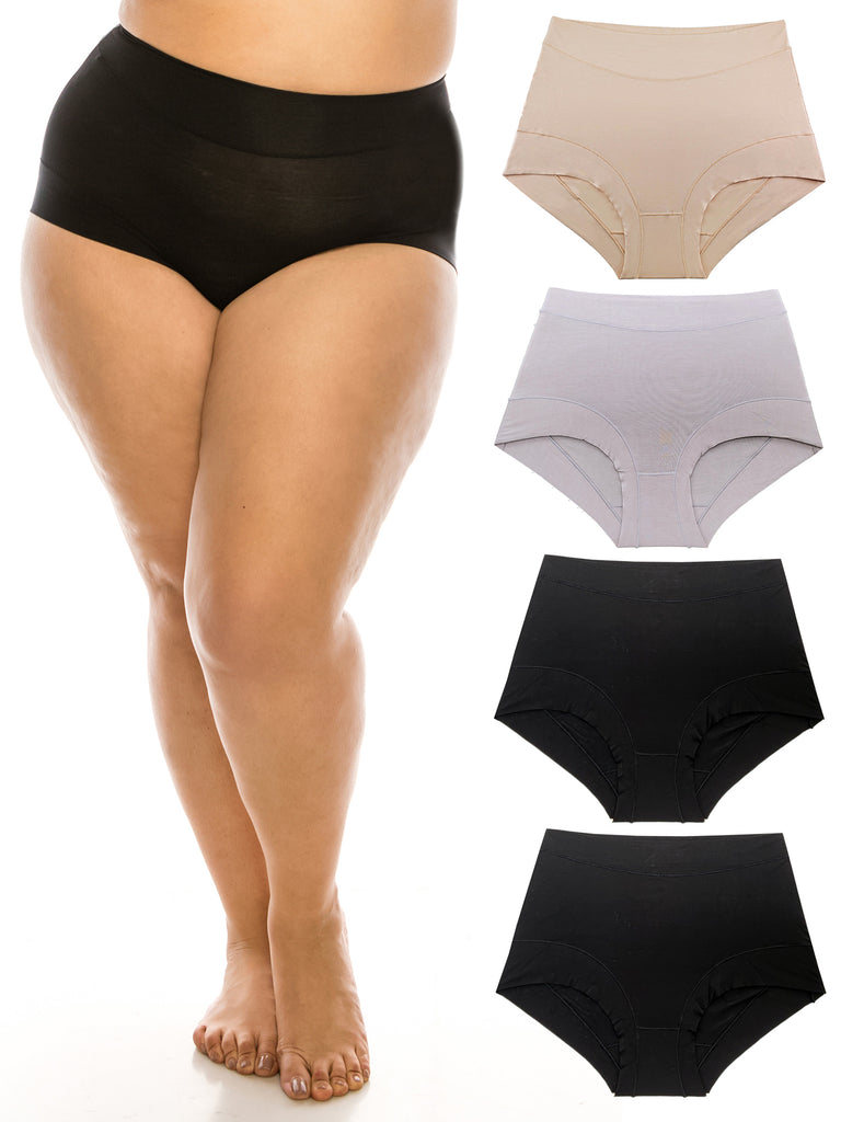 3 Pack Women's Ultra Soft High Waist Bamboo Modal Underwear