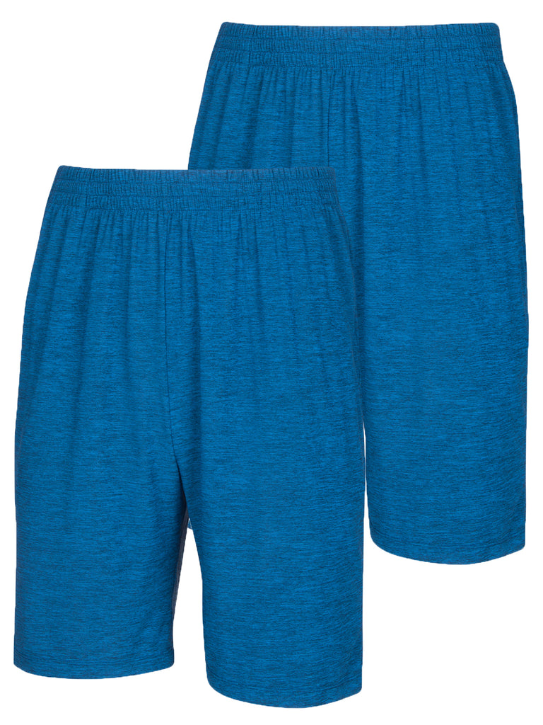 Men's Soft Solid Elastic Waistband Sleep Lounge Pajama Shorts (2- or  3-Pack) 