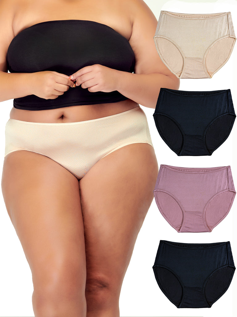 Kindly Yours Women's Comfort Modal Bikini Underwear, 2-Pack, Sizes XS to  XXXL