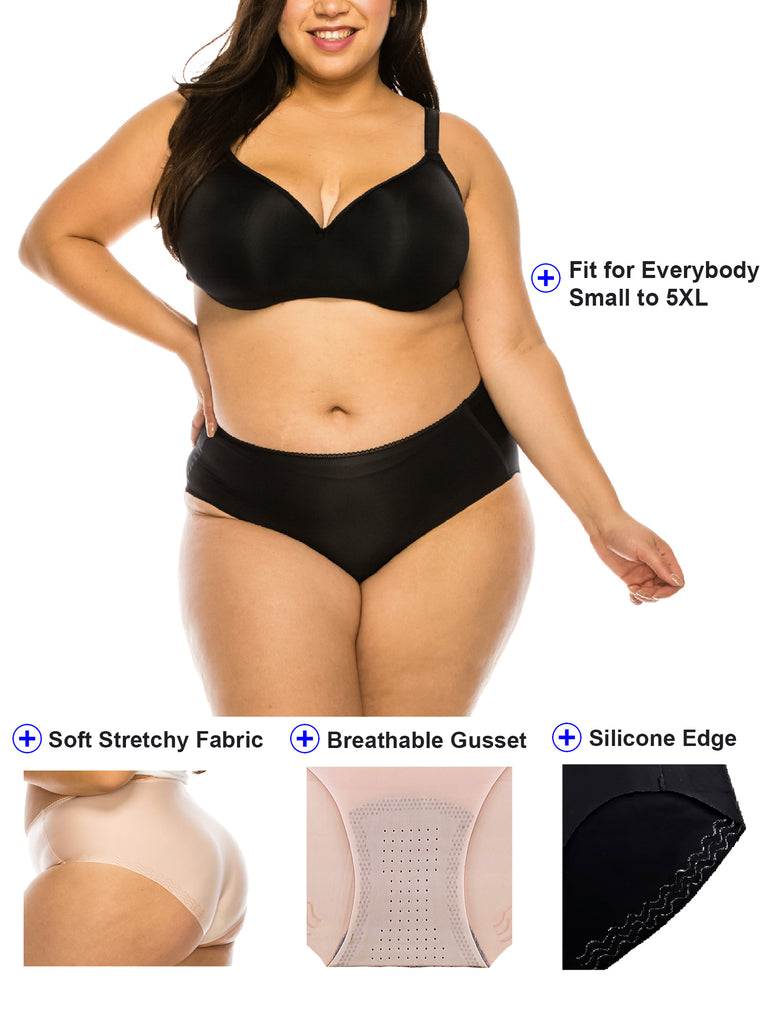 Seamless Panties for Women Super Breathable Briefs XS-3X Plus Size