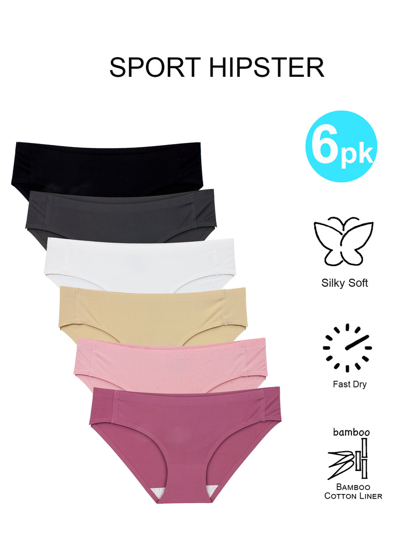 Barbra's Women's Travel Pocket Underwear Girdle Brief Panties S-4XL (2  Pack)