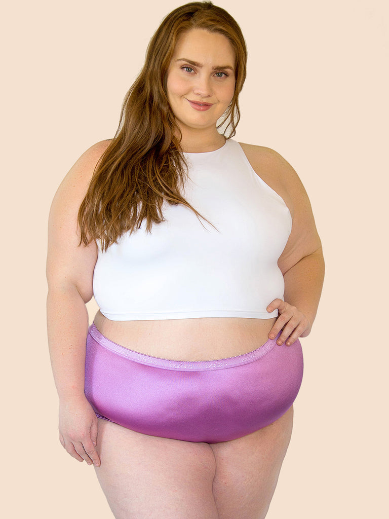 Independent Packaging] Women's Luxury Satin Underwear Large Size
