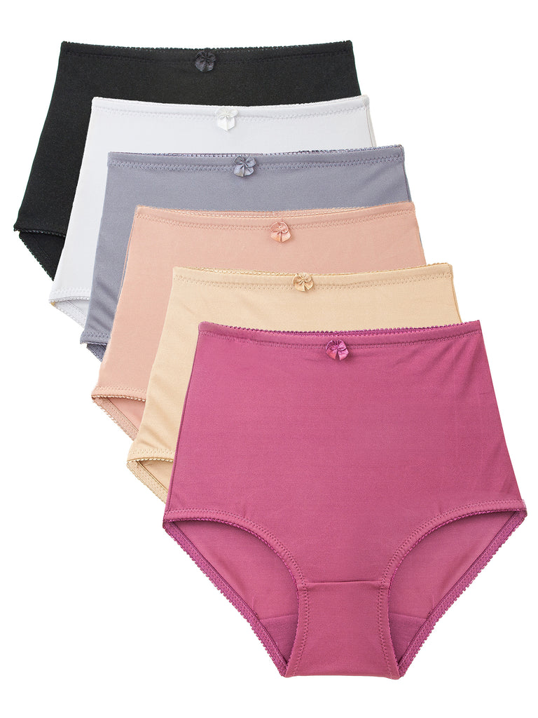 6 Pack High Waisted Thongs Set for Women with Tummy Control and Breathable  Fabric