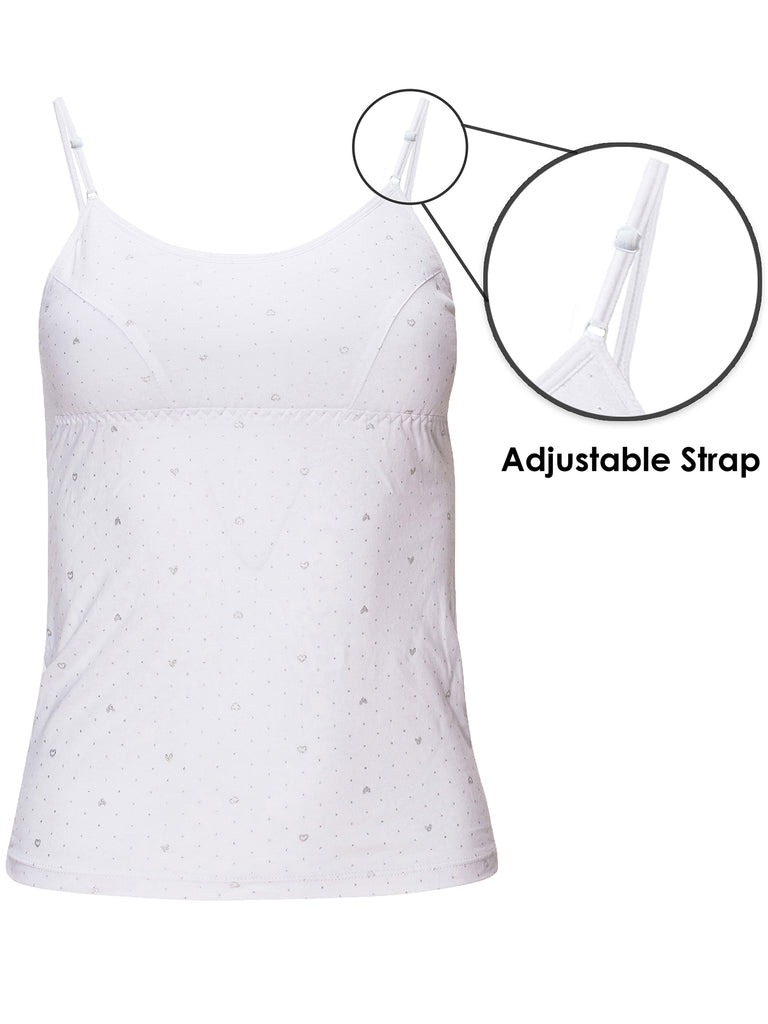 Women's Camisole with Built in Shelf Bra Basic Tank Tops Undershirts  Sleeveless