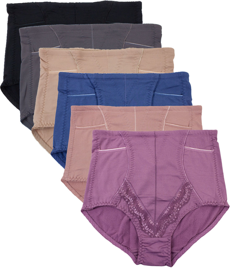 Hidden 2 Sides Pocket Fleece Lined Brief Girdle Panties (6 Pack) – B2BODY -  Formerly Barbra Lingerie