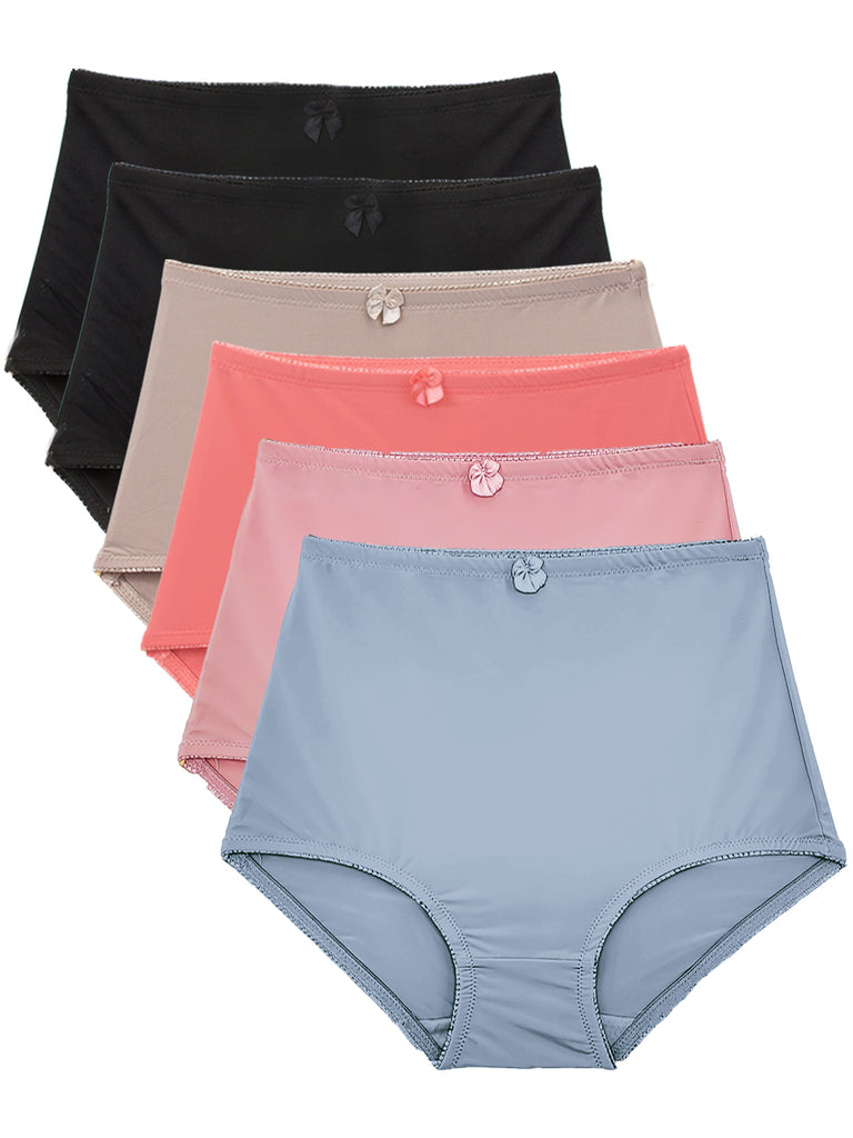 Plus Size L-4XL High Waist Cotton Panties Women Tummy Control