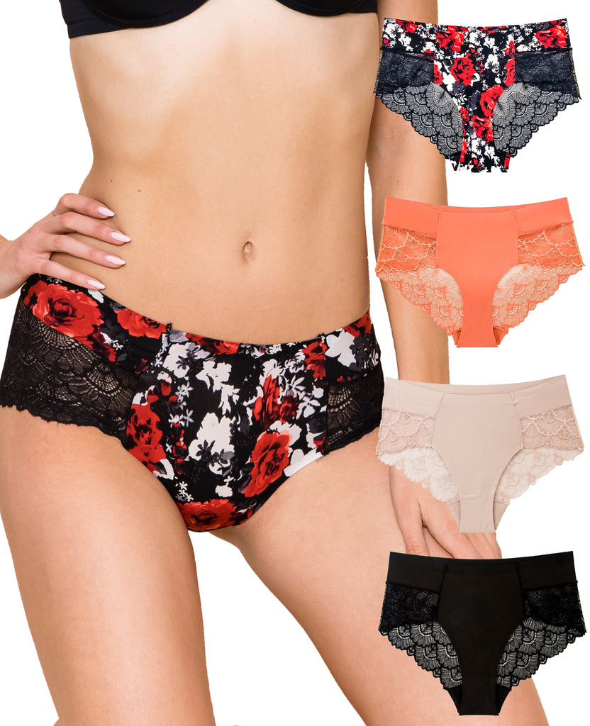 5X Lace Panties - fantastic spandex top, beautiful lace bottom