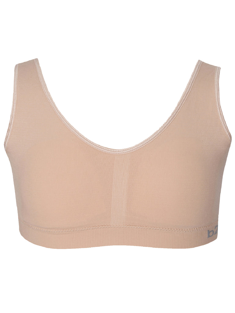 Belcol Women's Racerback Sports Bra Wire Free Comfort Smooth Everyday Bra  Push up Seamless Lightly Lined Fitness Minimizers Beige at  Women's  Clothing store