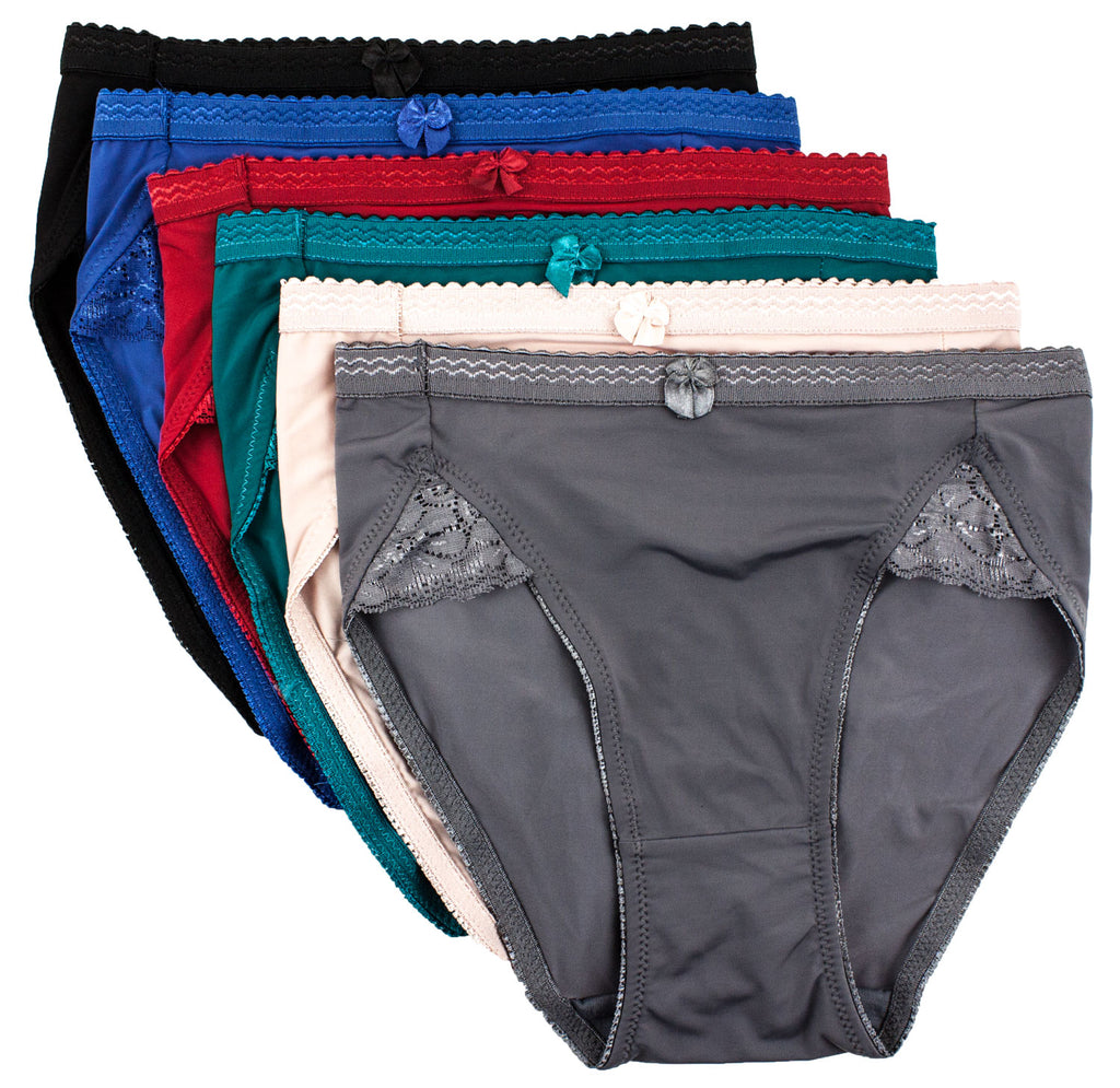 B2BODY Women's Underwear Microfiber Silicone Edge Hipster Panties XS-3X  Plus Size